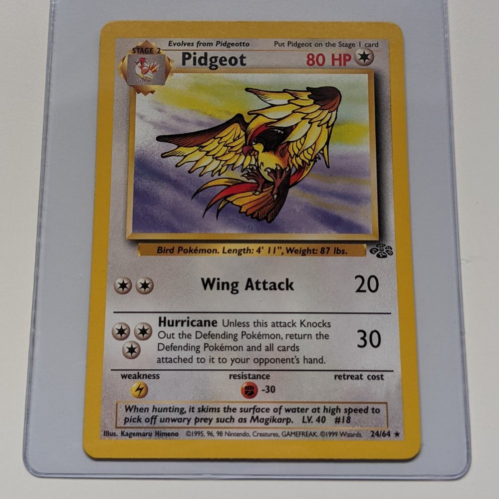 Pidgeot Non-Holo 24/64 Jungle Set Unlimited Rare Pokemon Card WOTC